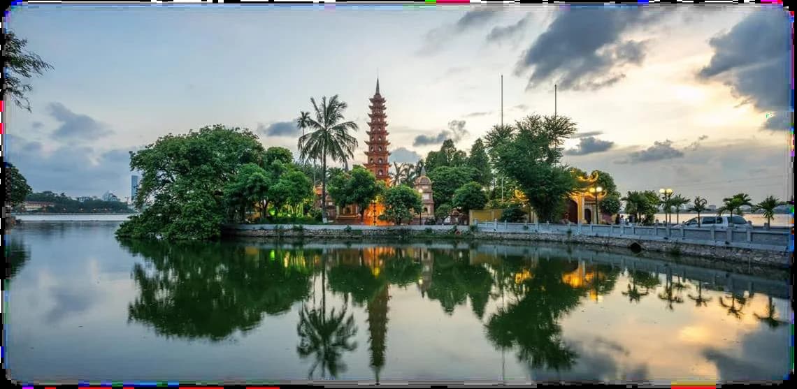 Tran Quoc Pagoda on West Lake, Hanoi