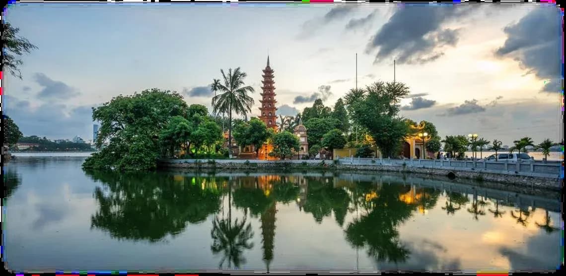 Tran Quoc Pagoda on West Lake, Hanoi